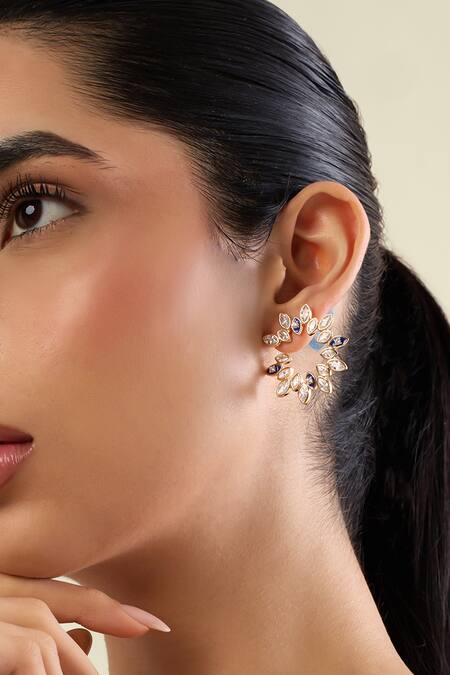 Buy Isharya Blue Crystals Divine Eye Studs Online at Aza Fashions Buy_Isharya_Blue Crystals Divine Eye Studs _Online_at_Aza_Fashions