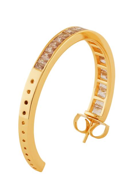 Buy Isharya Gold Plated Crystals Solar Bloom Hoops Online at Aza Fashions Buy_Isharya_Gold Plated Crystals Solar Bloom Hoops _Online_at_Aza_Fashions
