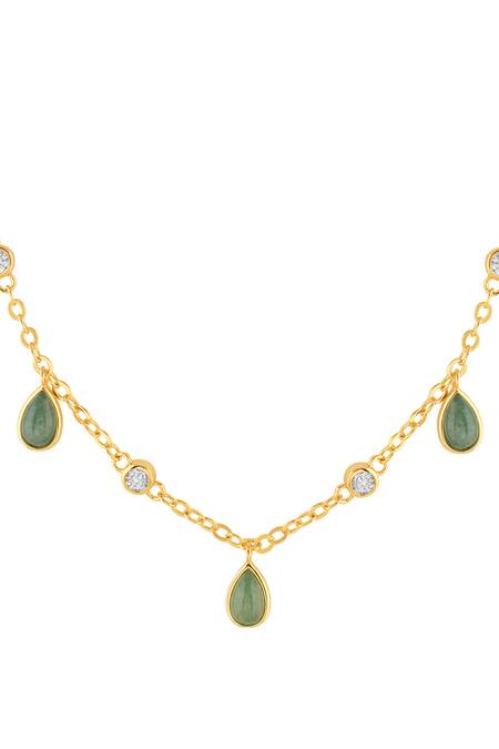 Isharya Green Verdant Vision Necklace Online at Aza Fashions Isharya_Green Verdant Vision Necklace _Online_at_Aza_Fashions