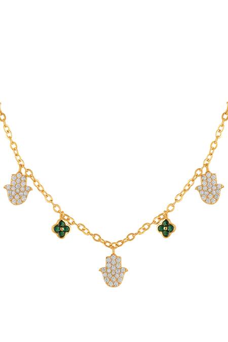 Isharya Multi Color Guardian Glow Necklace Online at Aza Fashions Isharya_Multi Color Guardian Glow Necklace _Online_at_Aza_Fashions