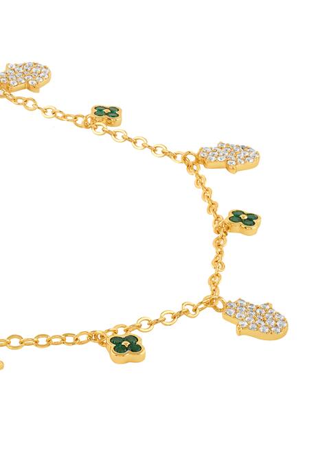 Shop Isharya Multi Color Guardian Glow Necklace Online at Aza Fashions Shop_Isharya_Multi Color Guardian Glow Necklace _Online_at_Aza_Fashions