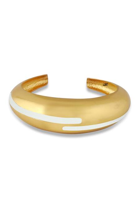 Varnika Arora_Gold Plated Circlet Bangle _Online_at_Aza_Fashions