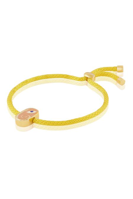 Buy Isharya Yellow Embroidery Ganesha Rakhi Bracelet Online at Aza Fashions Buy_Isharya_Yellow Embroidery Ganesha Rakhi Bracelet _Online_at_Aza_Fashions