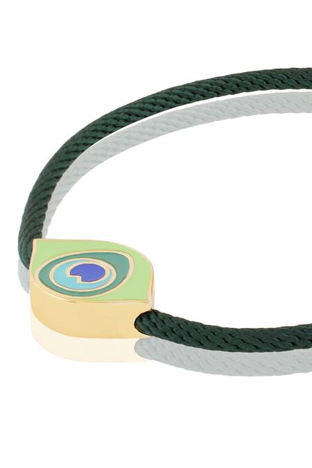 Buy_Isharya_Multi Color Embroidery Mayura Rakhi Bracelet _Online_at_Aza_Fashions