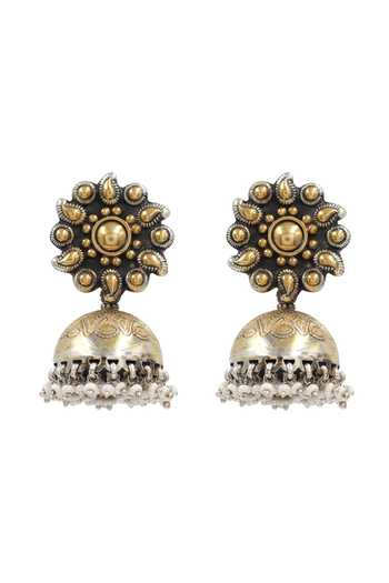 Buy_Sangeeta Boochra_Gold Plated Designer Earrings _Online_at_Aza_Fashions