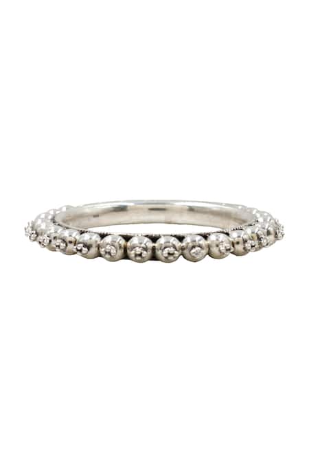 Sangeeta Boochra Designer Silver Handcrafted Bangle 