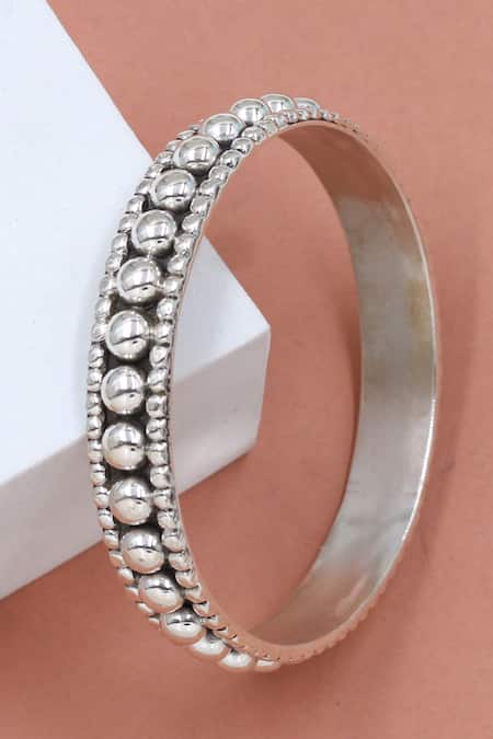 Sangeeta Boochra Designer Silver Handcrafted Bangle 
