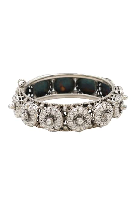 Sangeeta Boochra Designer Silver Bangle 