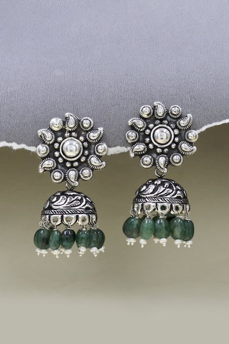 Sangeeta Boochra Designer Silver Earrings 