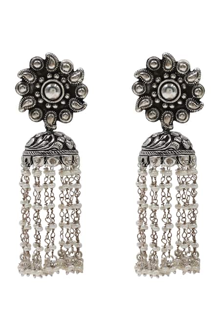 Sangeeta Boochra Designer Silver Handcrafted Earrings 
