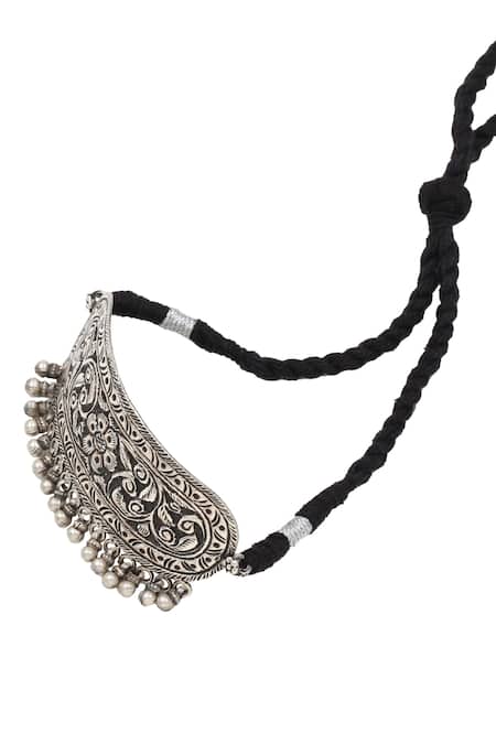 Sangeeta Boochra Silver Plated Designer Handcrafted Choker Online at Aza Fashions Sangeeta Boochra_Silver Plated Designer Handcrafted Choker _Online_at_Aza_Fashions