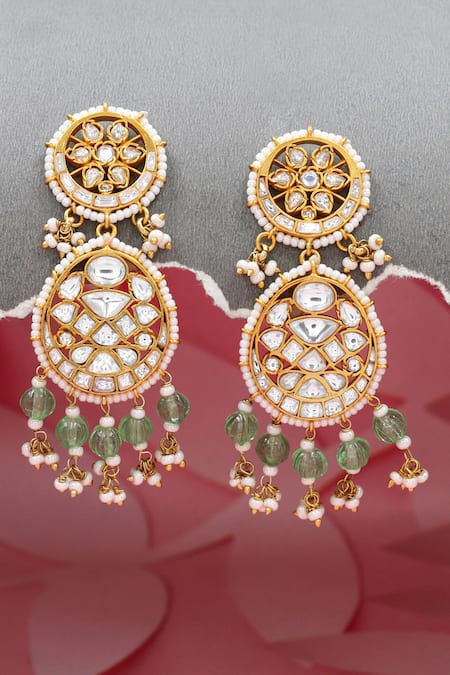 Sangeeta Boochra Kundan Designer Earrings 