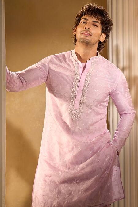 Aariyana Couture Purple Organza, Cotton Embroidery Silk Kurta Set at Aza Fashions Aariyana Couture_Purple Organza, Cotton Embroidery Silk Kurta Set _at_Aza_Fashions