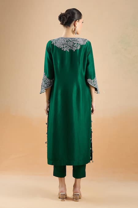 Prisho Zardozi Yoke Embroidered Kurta Set 