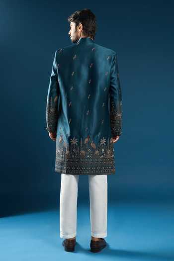 Arihant Rai Sinha Embroidered Silk Sherwani & Pant Set 
