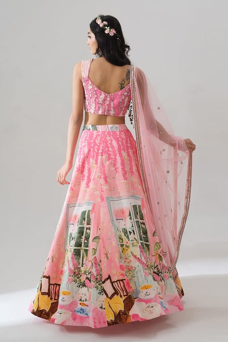 House Of Akshata Blush Garden Lehenga Set 