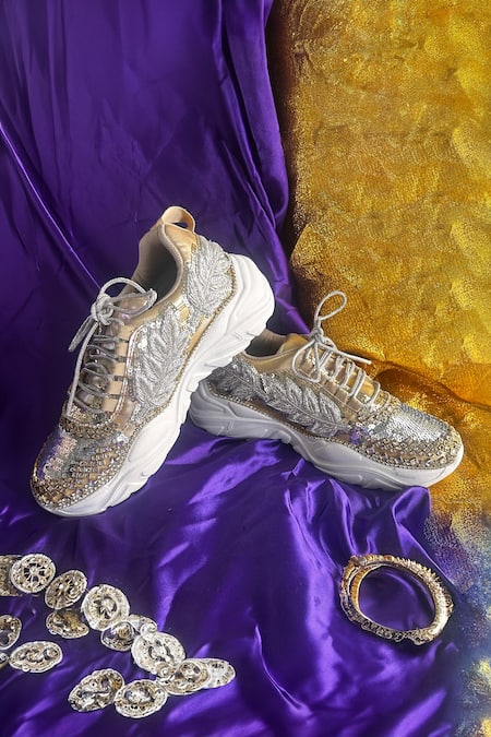 Chal Jooti Royal Jewel Embellished Sneakers 