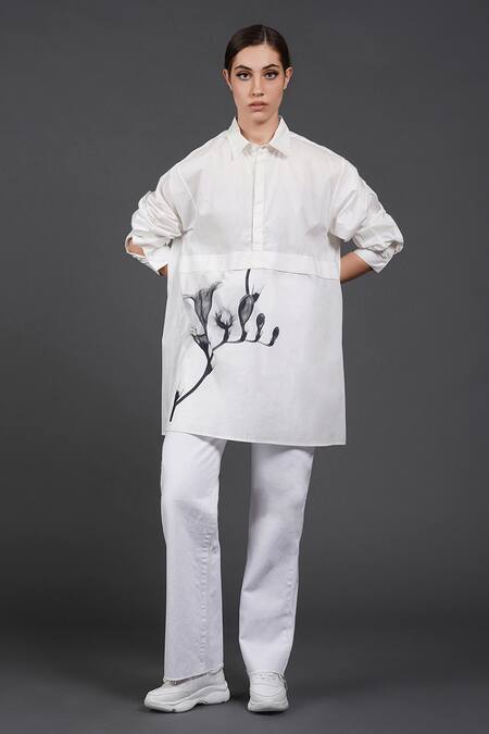 Buy Samant Chauhan White Cotton Collared Online at Aza Fashions Buy_Samant Chauhan_White Cotton Collared _Online_at_Aza_Fashions