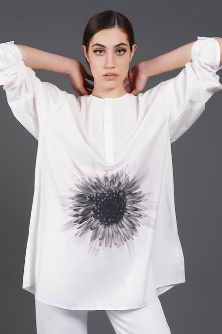 Samant Chauhan Dark Sunflower Shirt Dark Sunflower Cotton Shirt 
