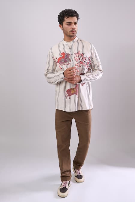 Arihant Rai Sinha Beige Digital Printed Short Kurta 