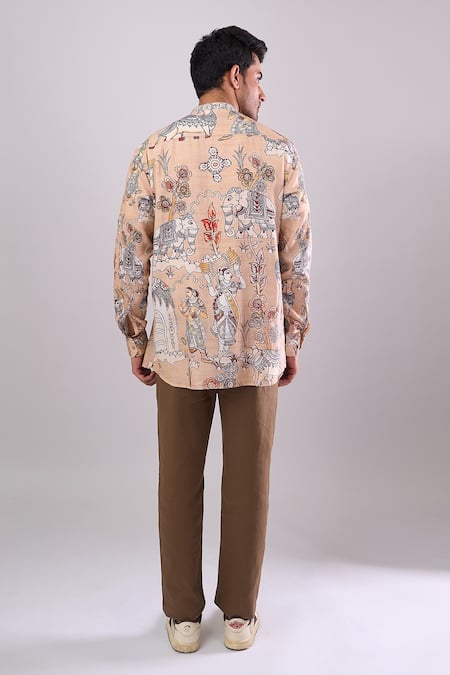 Arihant Rai Sinha Beige Digital Printed Short Kurta 