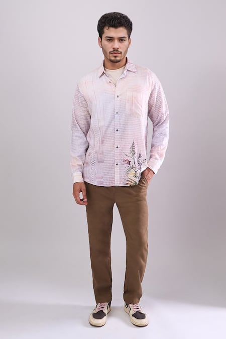 Aryavir Malhotra Digital Print Slim Fit Shirt 