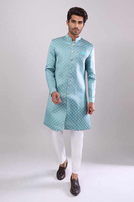 Arihant Rai Sinha Designer Woven Jacquard Sherwani Set 