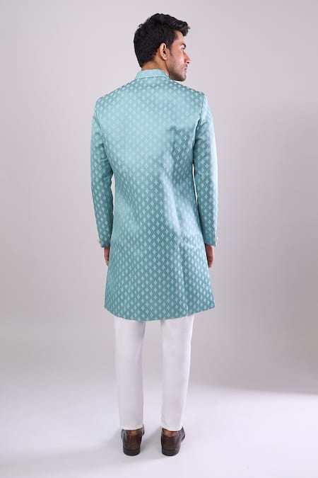 Arihant Rai Sinha Designer Woven Jacquard Sherwani Set 