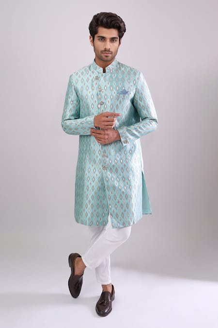 Arihant Rai Sinha Designer Woven Jacquard Sherwani & Pant Set 