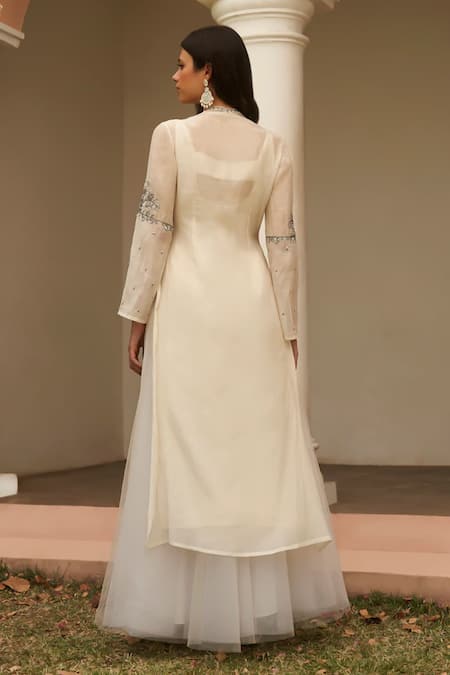 Amrta By Guneet Kondal Hand Embroidered Kurta Skirt Set 