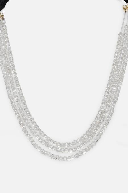 Buy Dugran By Dugristyle White Gold-plated Layered Necklace Online at Aza Fashions Buy_Dugran By Dugristyle_White Gold-plated Layered Necklace _Online_at_Aza_Fashions