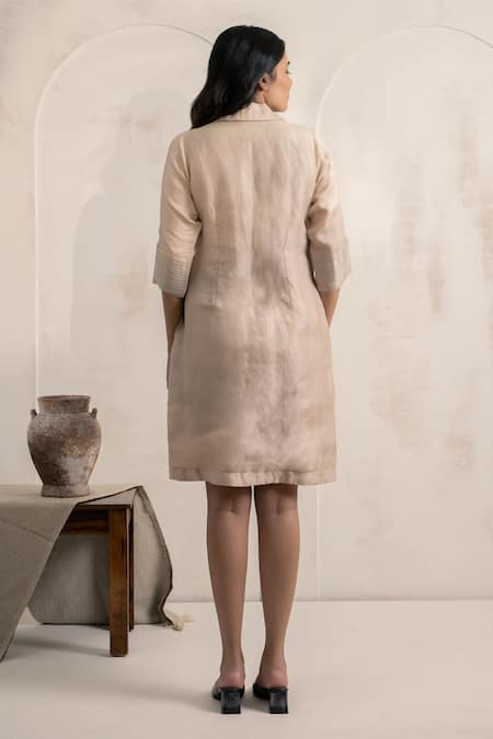 Neelu And Manvi Pink Organza Machine Embroidered Dress 