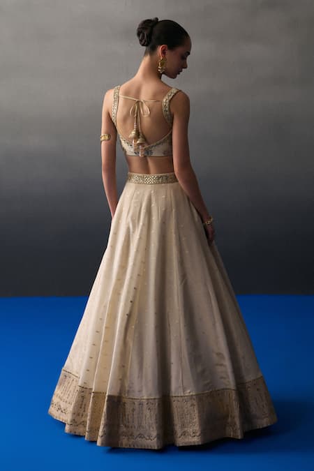 Angad Singh Gold Banarasi Festive Lehenga Set 