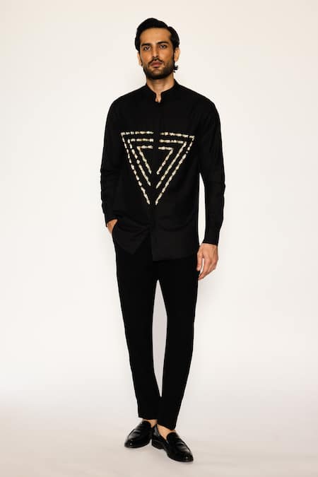 Ankit V Kapoor Black Prism Path Axis Shirt