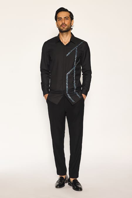 Ankit V Kapoor Black Beads Zen Parallels Gallery Shirt