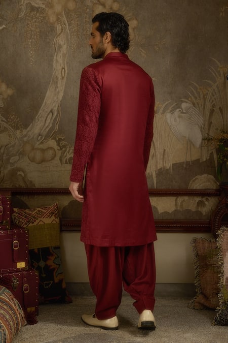 Ankit V Kapoor Shahgul Woven Kurta Set 