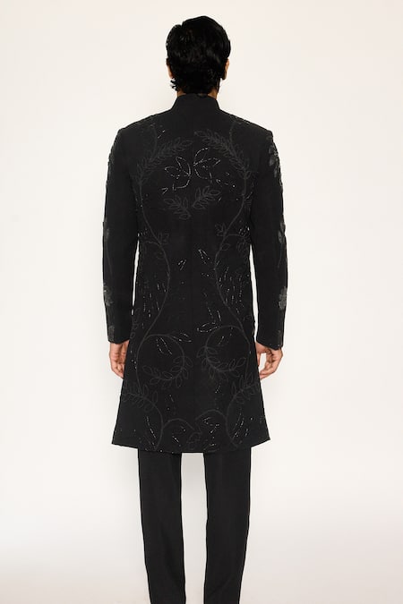 Ankit V Kapoor Obsidian Bloom Indo Sherwani Set