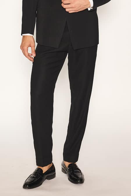 Ankit V Kapoor_Black Beads Obsidian Ray Tuxedo Set _Online_at_Aza_Fashions