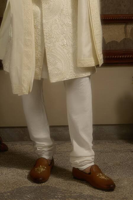 Ankit V Kapoor Ivory Pearls Afreen Woven Silk Sherwani Set Online at Aza Fashions Ankit V Kapoor_Ivory Pearls Afreen Woven Silk Sherwani Set _Online_at_Aza_Fashions