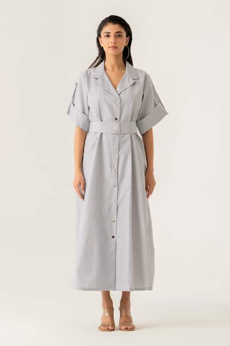 K-Anshika Structured Midi Dress with Belt 