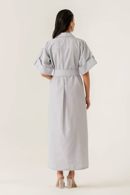 K-Anshika Structured Midi Dress with Belt 