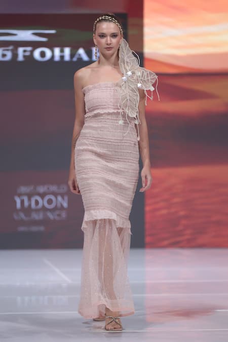 Rina Dhaka Off Shoulder Tube Dress 