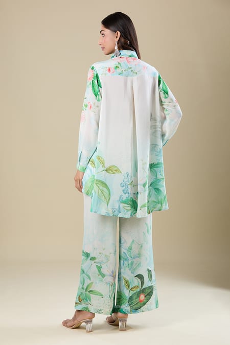 Pankaj & Nidhi Multi Color Printed Shirt & Pant Set 