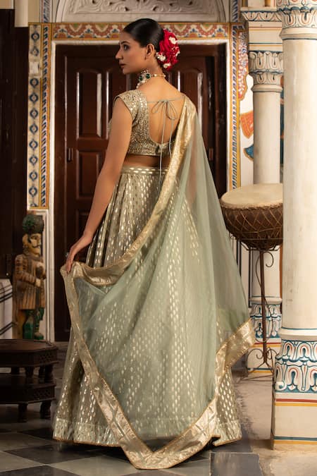 Neha Khullar Mirror Zardozi Lehenga Set 