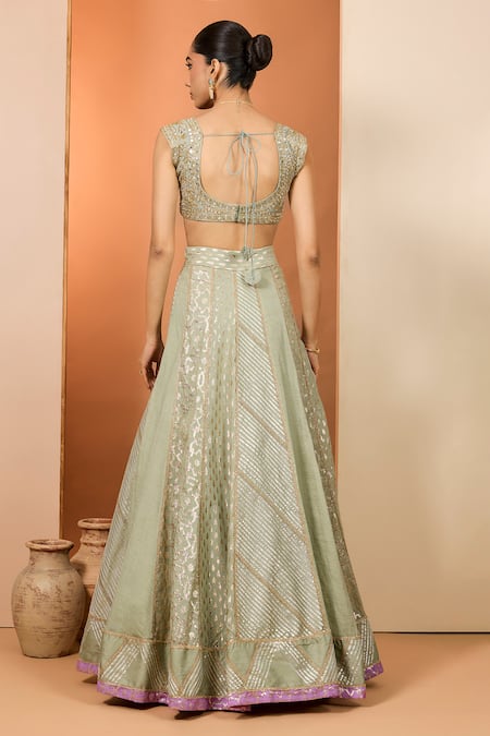 Neha Khullar Mirror Zardozi Lehenga Set 