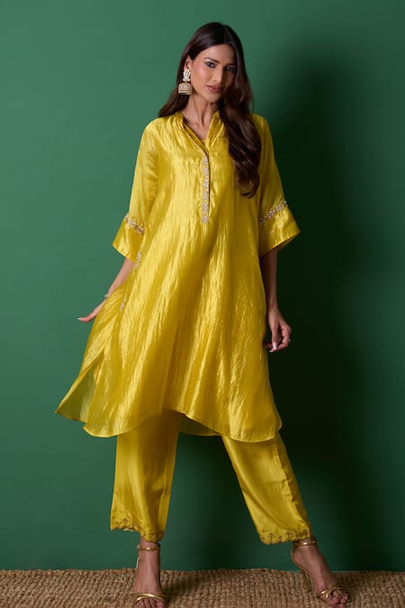 Priti Prashant Radiance Yellow Kurta Set 
