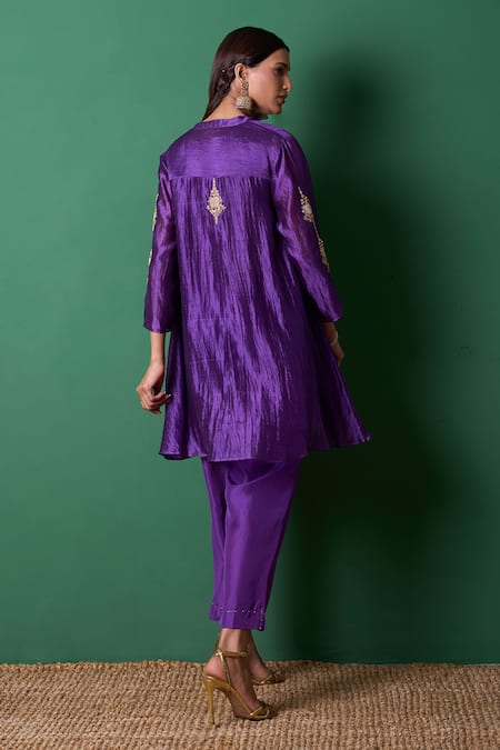 Priti Prashant Paradise Purple Kurta Set 