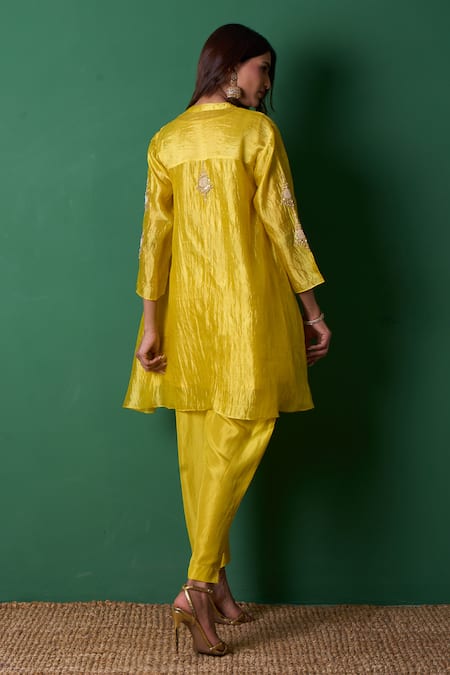 Priti Prashant Paradise Yellow Kurta Set 