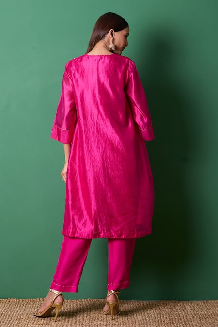 Priti Prashant Delight Red Kurta Set 