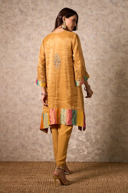 Priti Prashant Zing Ochre Kurta Set 